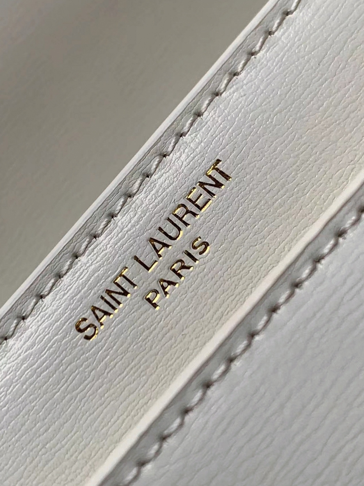 Knockoff Sa1nt Lau*nt Sunset Medium Chain Bag White Calfskin