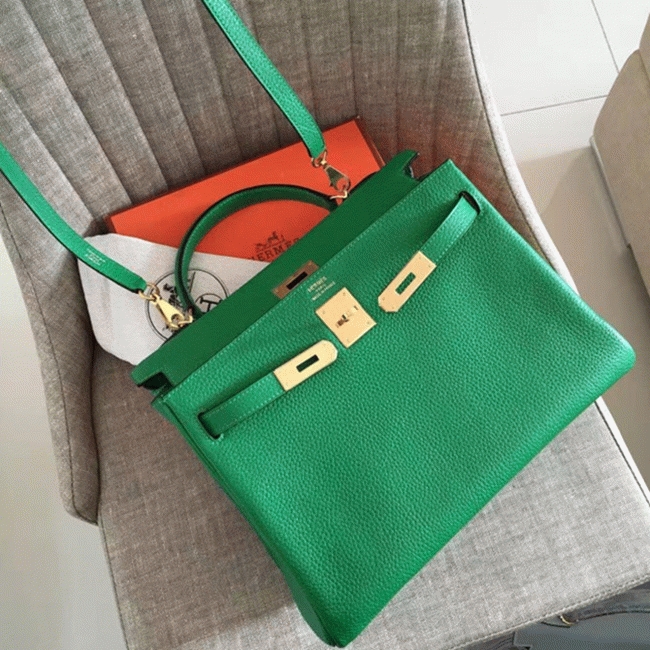 Bamboo Clemence Knockoff H**me5 Kelly Retourne 32cm Soft Tote