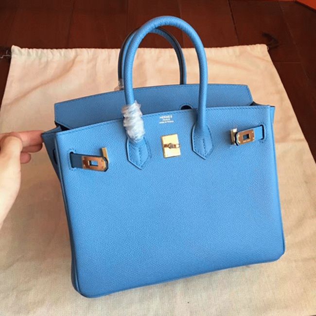 High-End Faux Blue Paradiso H**me5 Birkin 25cm Purse