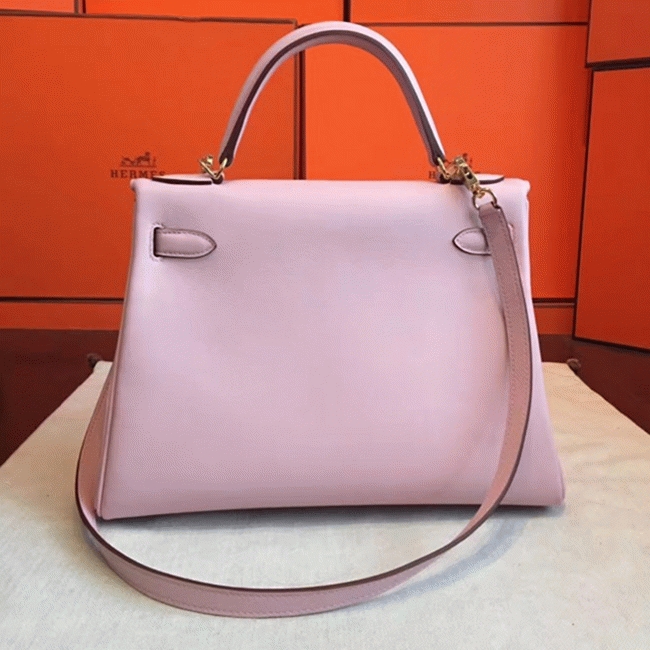 Rose Dragee Swift Knockoff H**me5 Kelly Retourne 32cm Purse