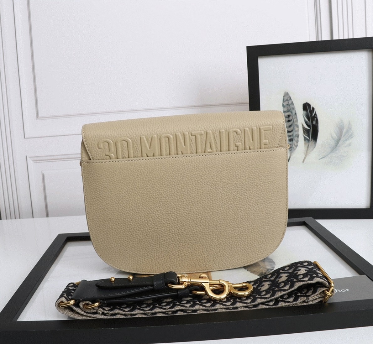 D10r Bobby Large Bag Knockoff in Beige