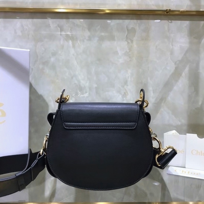 top quality knockoff Ch10e small tess shoulder bag in black calfskin