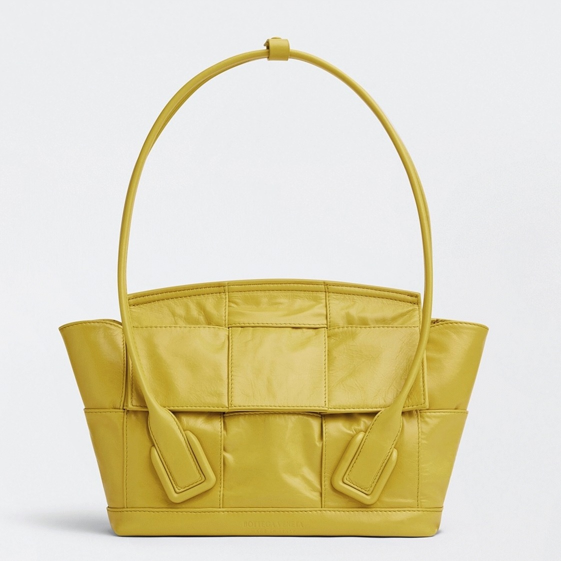 Top Quality Fake B0tt*ga Ven*ta Arco Small Bag In Yellow Intrecciato Leather