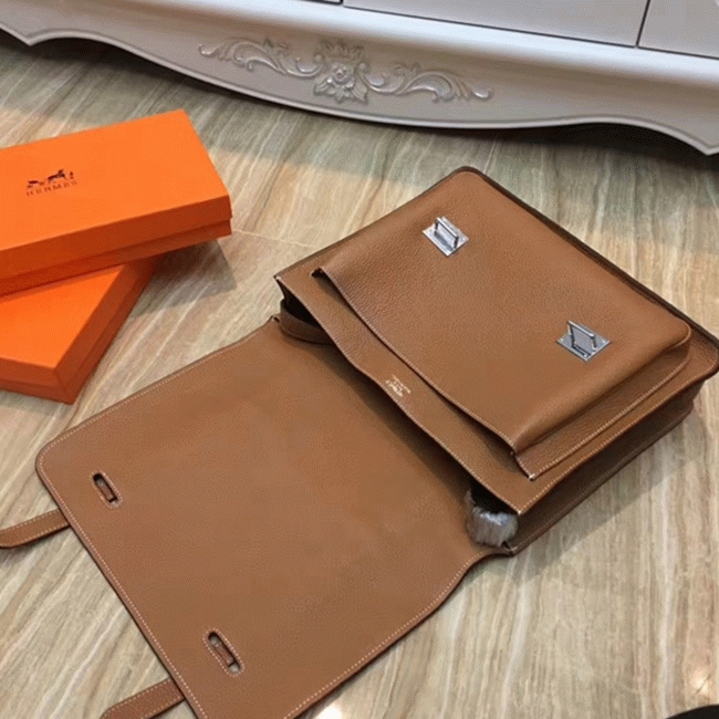 Brown Bicolor Knockoff H**me5 Steve Messenger Bag