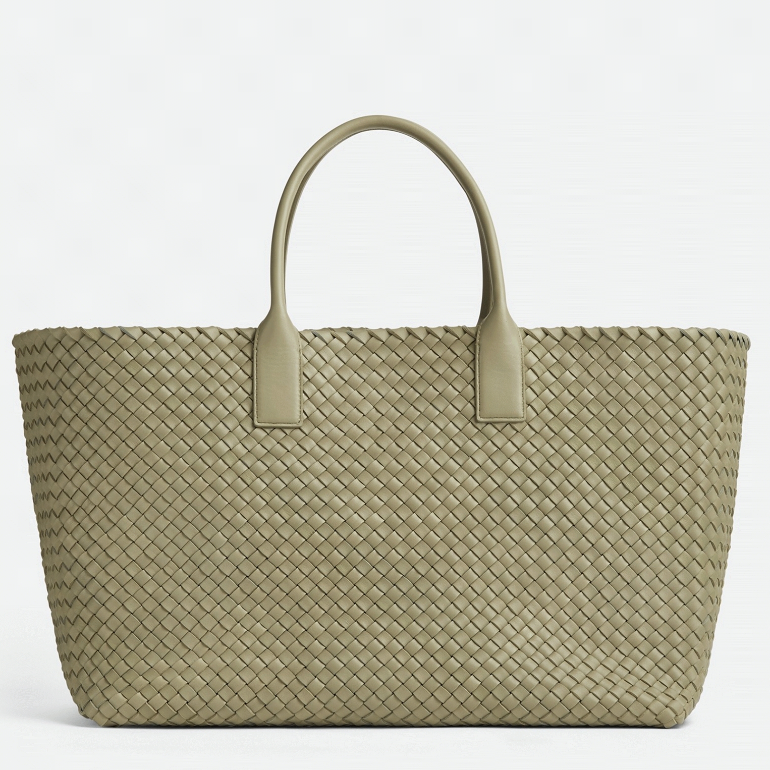 Top Quality Replica B0tt*ga Ven*ta Cabat Large Bag In Travertine Intrecciato Lambskin