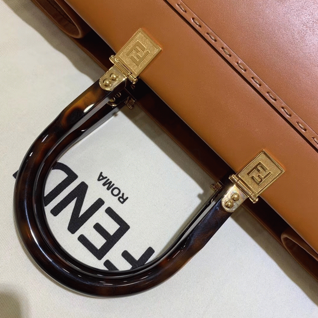 Top Quality Replica F**di Sunshine Large Tote Bag In Brown Calfskin