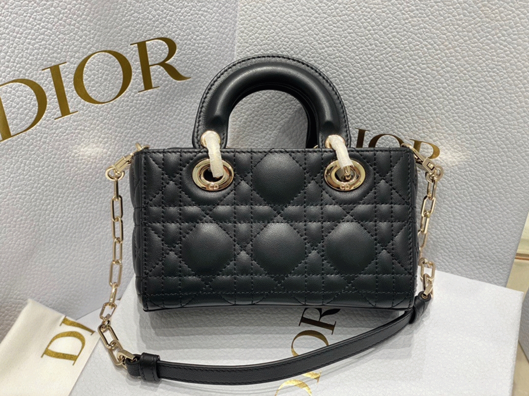 D10r Lady D-Joy Small Bag Knockoff in Black