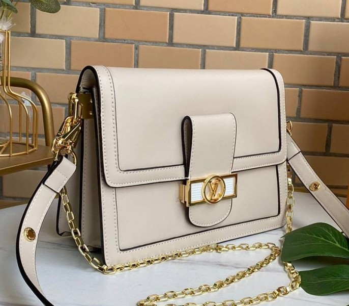 L0vis Vvtt0n Dauphine Lugano MM Bag In Galet Gray