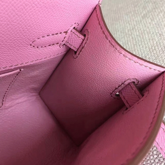 Pink Epsom Luxury Fake H**me5 Kelly Pochette Feminine Look Bag