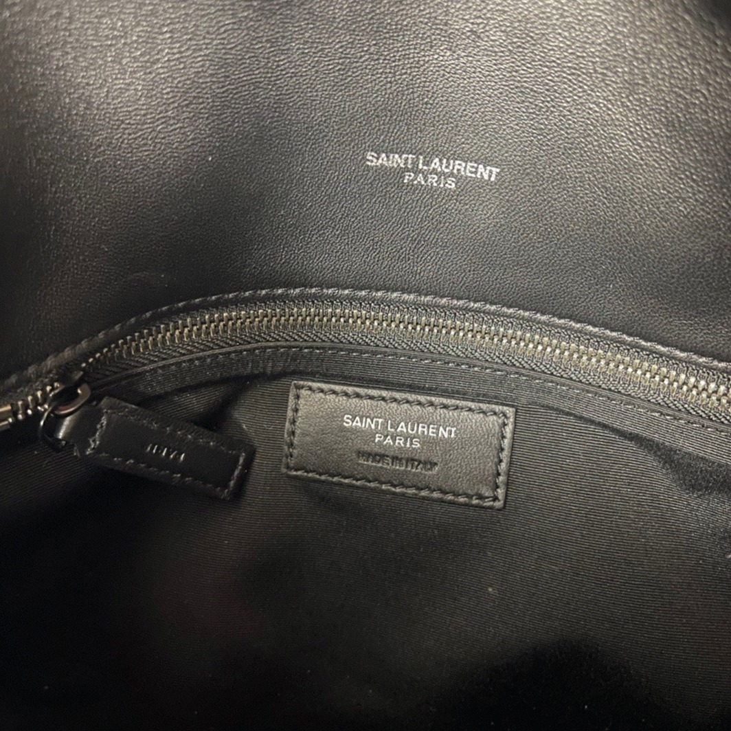 Replica Sa1nt Lau*nt Puffer Small Chain All Black Bag Quilted Lambskin