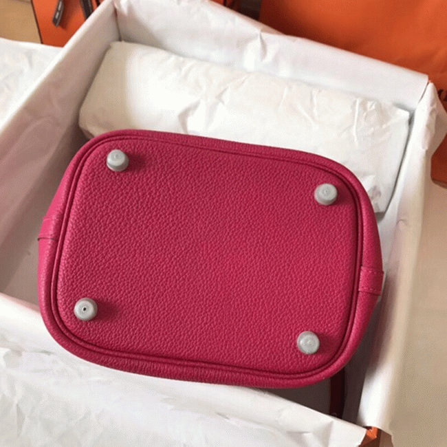 Peach knockoff H**me5 Picotin Lock 18cm handbag