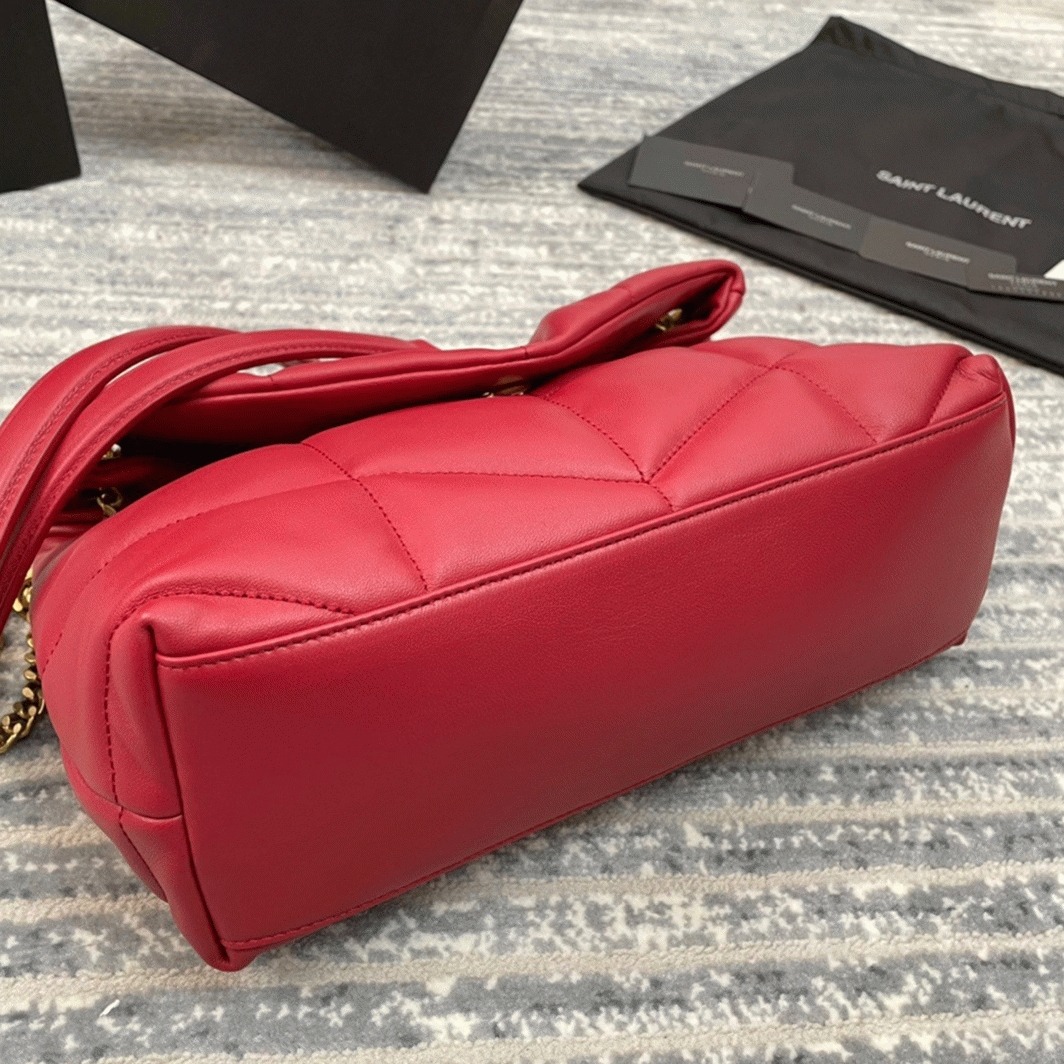 Replica Sa1nt Lau*nt Puffer Small Chain Bag Red Lambskin