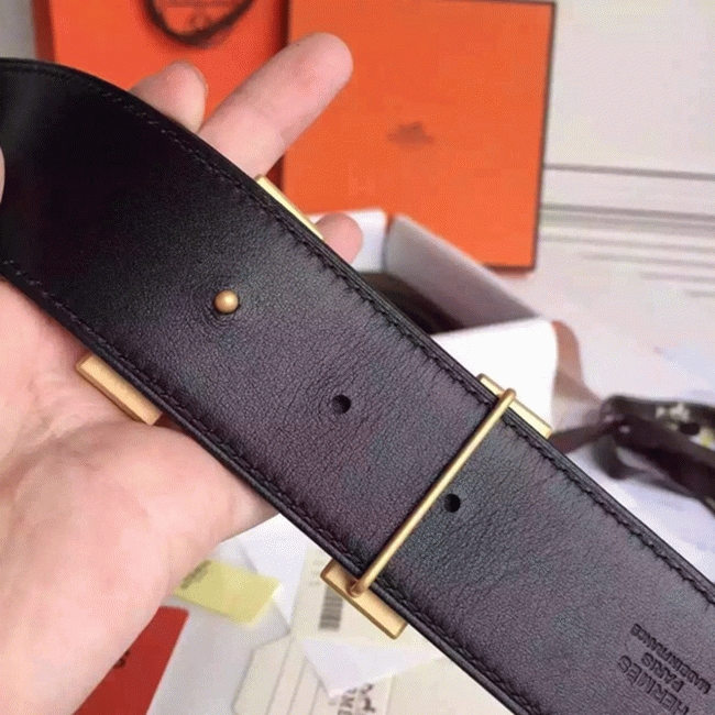 Top-quality fake H**me5 Kits belt featuring Constance buckle in brown epsom