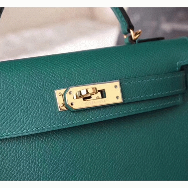 Malachite Epsom ReplicaLuxury H**me5 Kelly 20cm Handbag