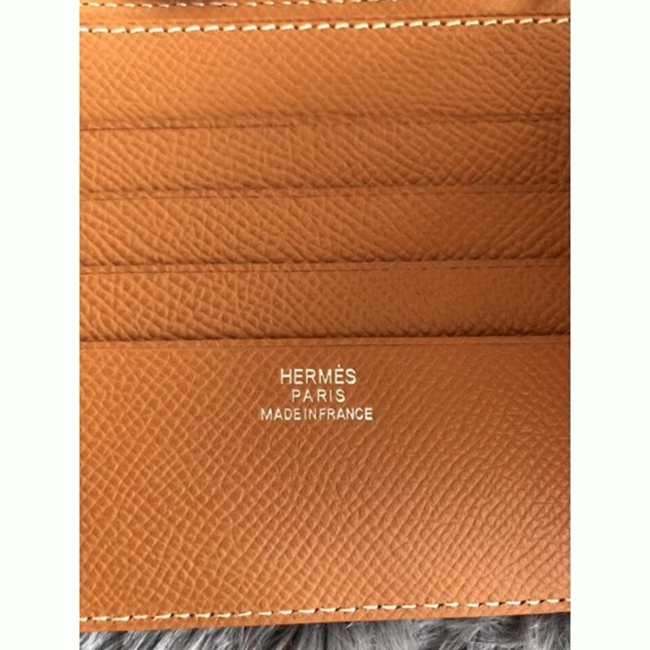 Brown top replica H**me5 Copernic compact wallet