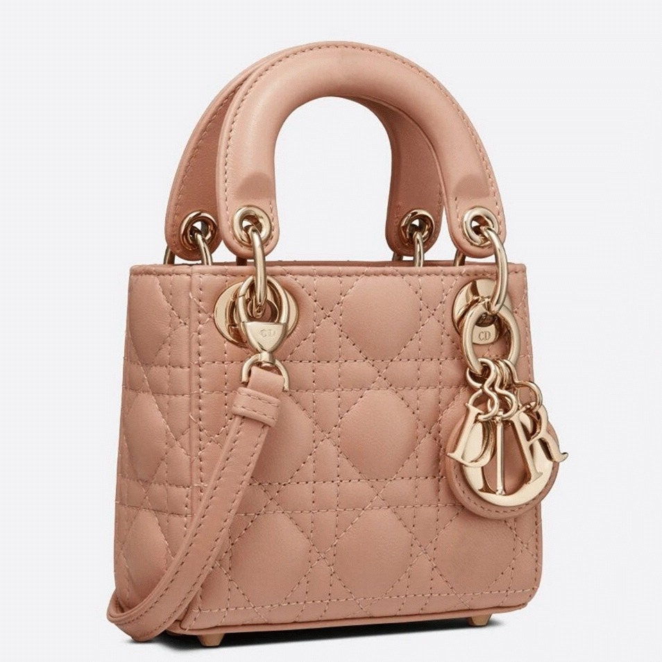 D10r Lady D10r Micro Bag Faux in Poudre Cannage Lambskin