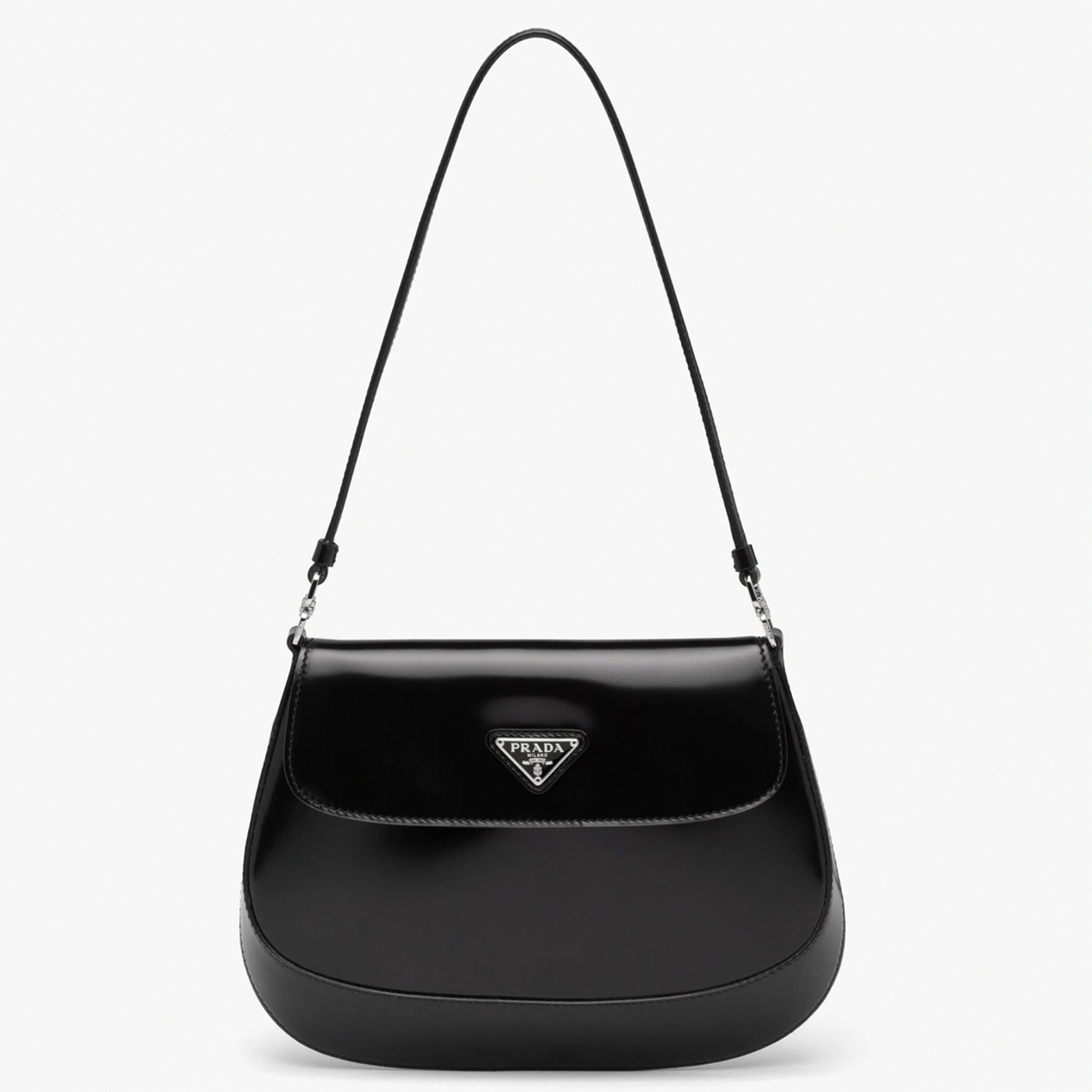 Black Pra*a Cleo Flap Bag Top Replica