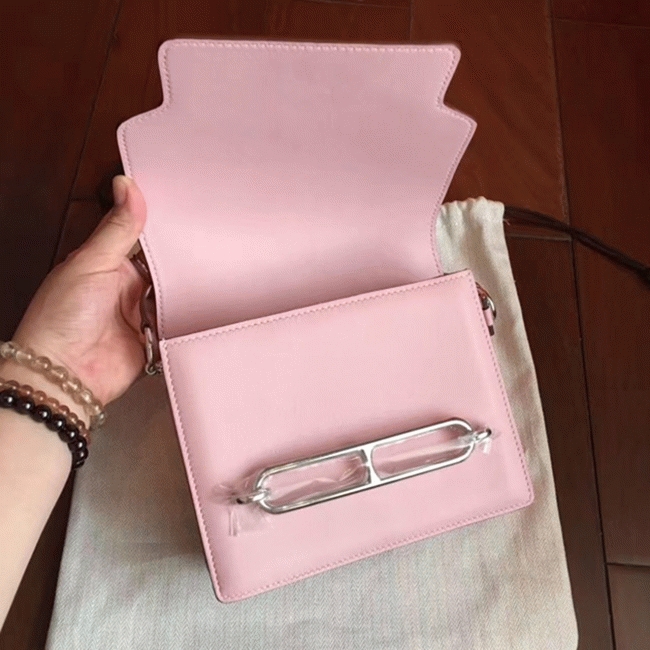 Rose dragee replica H**me5 Mini Sac Roulis handbag