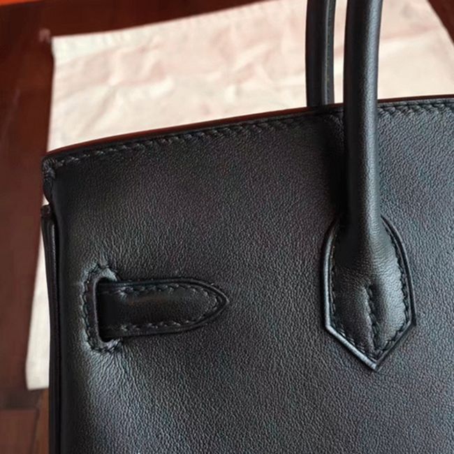 Black Imitation Luxury H**me5 Birkin 30cm Purse