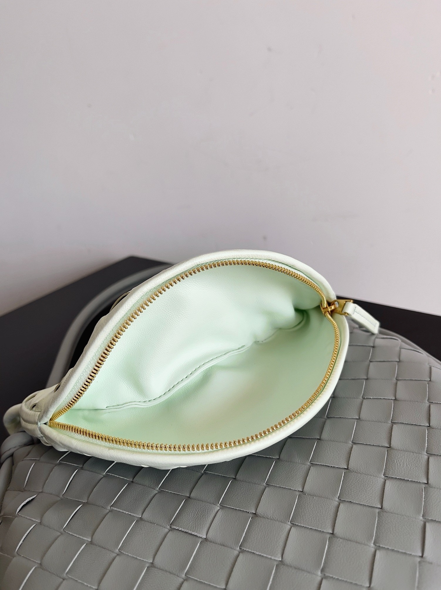 Replica B0tt*ga Ven*ta Gemelli Small Bag Grey/Glacier