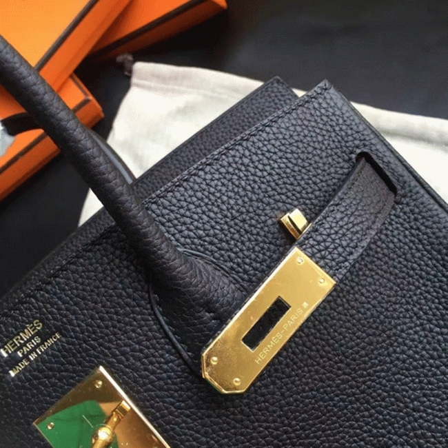 Black Knockoff Designer H**me5 Birkin 35CM Tote