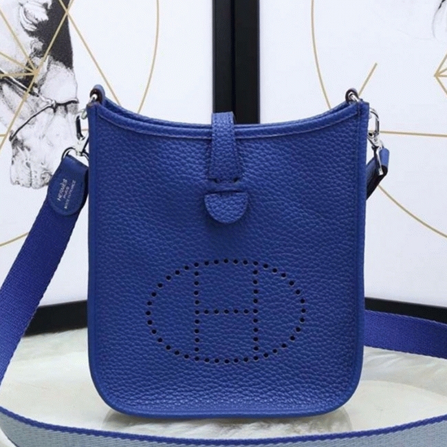 Blue Electric Evelyne II TPM Bag Fake H**me5 Small Shoulder Bag