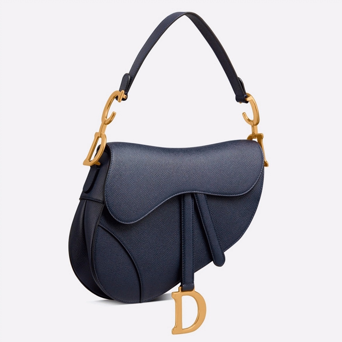 D10r Saddle Bag Imitation in Indigo Blue Grained Calfskin