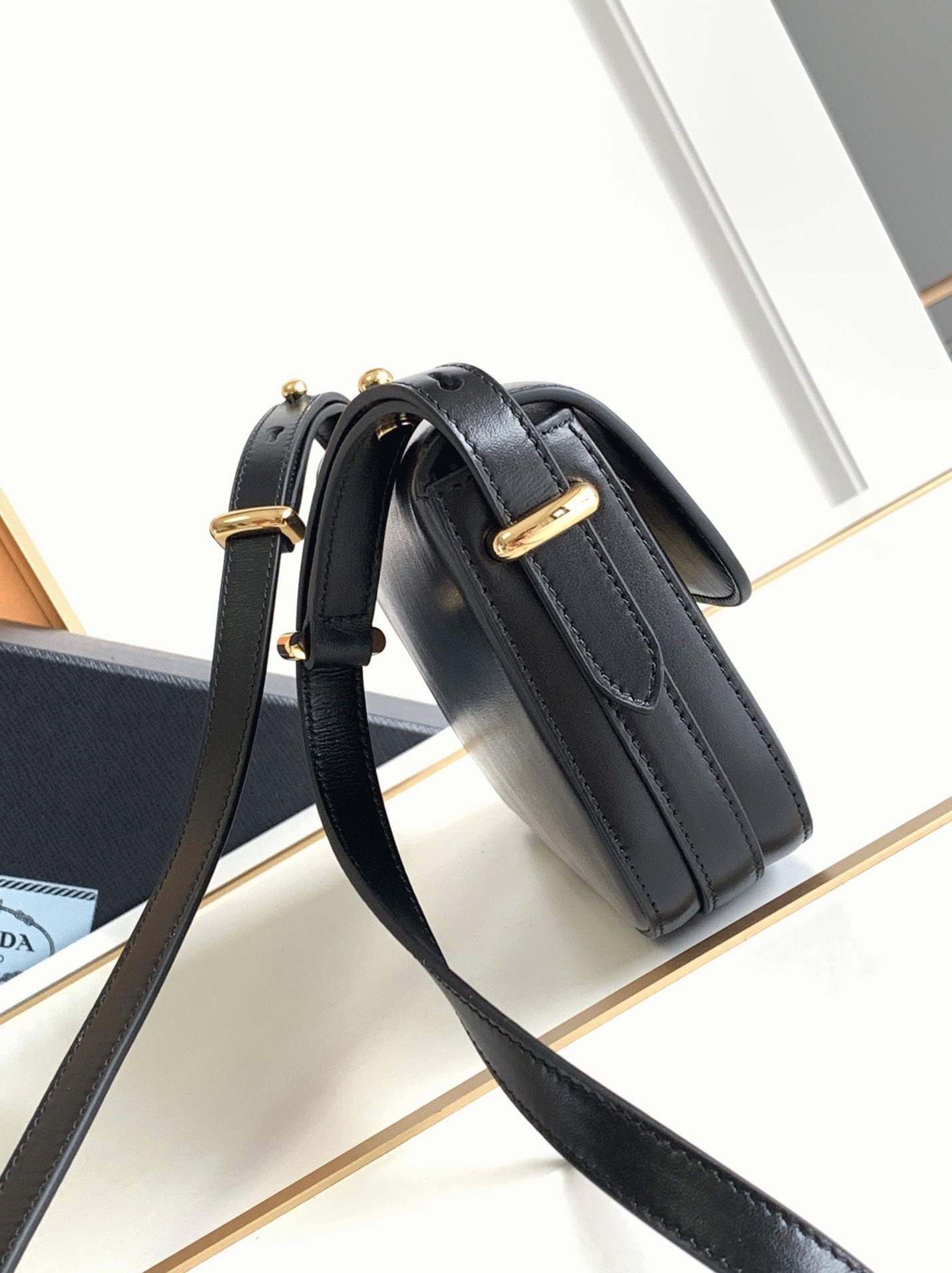 Pra*a Shoulder Bag Replica in Black