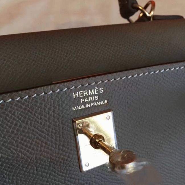 Etoupe Epsom Knockoff H**me5 Kelly Sellier 28cm Elegant Classic Purse