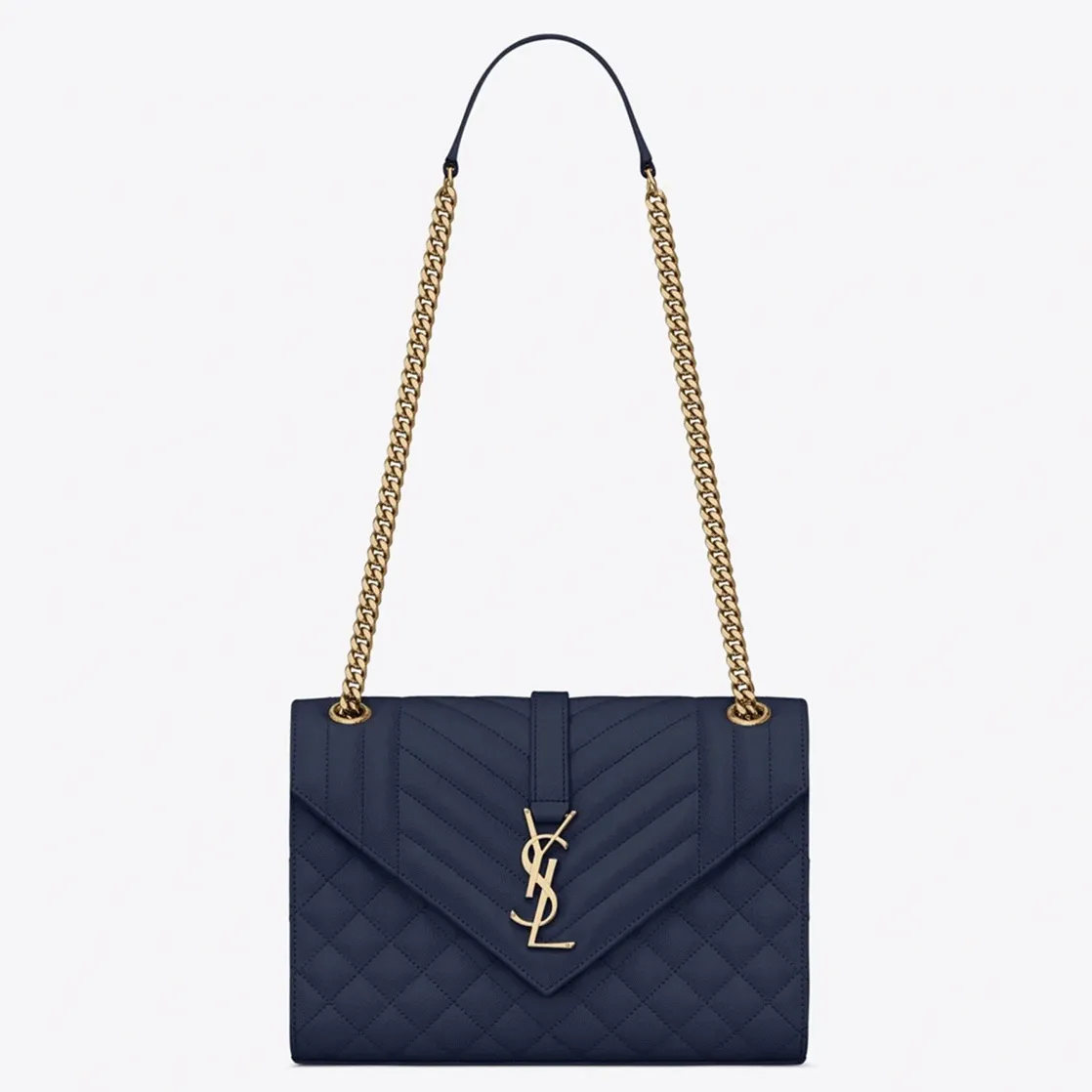 Fake Sa1nt Lau*nt Envelope Medium Bag Navy