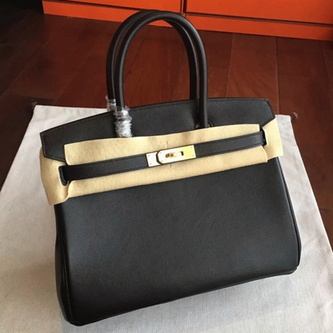 Black Imitation Designer H**me5 Birkin 35cm Purse