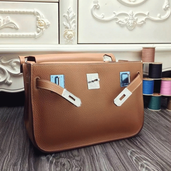 Brown replica H**me5 Jypsiere 31cm handbag