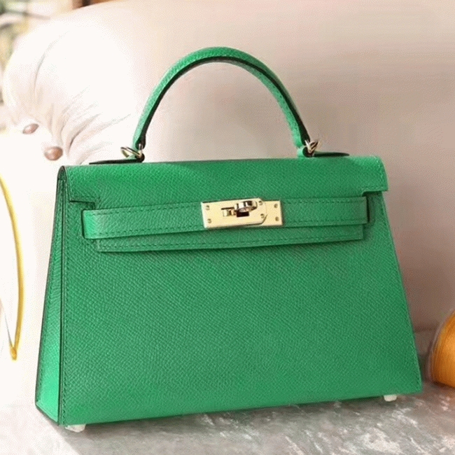Bamboo Epsom Knockoff H**me5 Kelly 20cm Chic Handbag