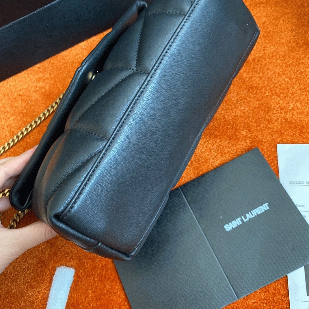 Replica Sa1nt Lau*nt Puffer Toy Bag Black Quilted Lambskin