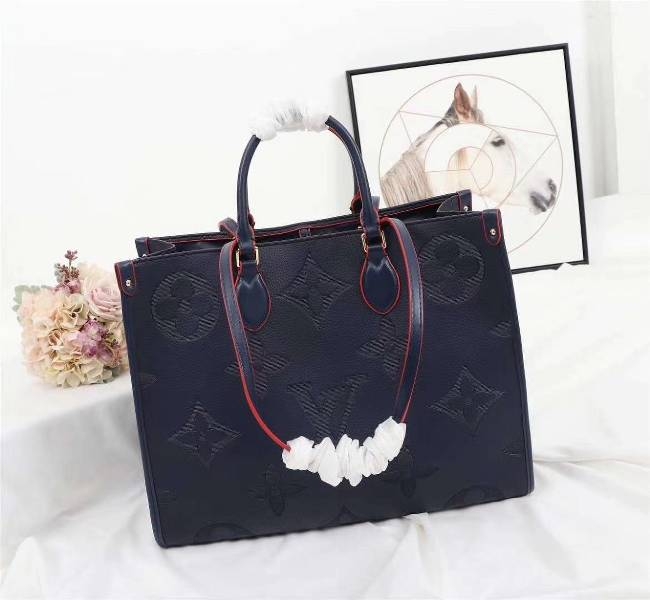 L0vis Vvtt0n Monogram Empreinte Giant Onthego GM Tote In Navy Blue