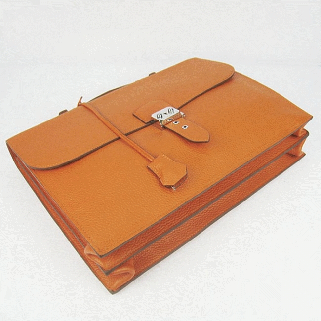 Orange Knockoff H**me5 Sac A Depeches 38CM Professional Bag