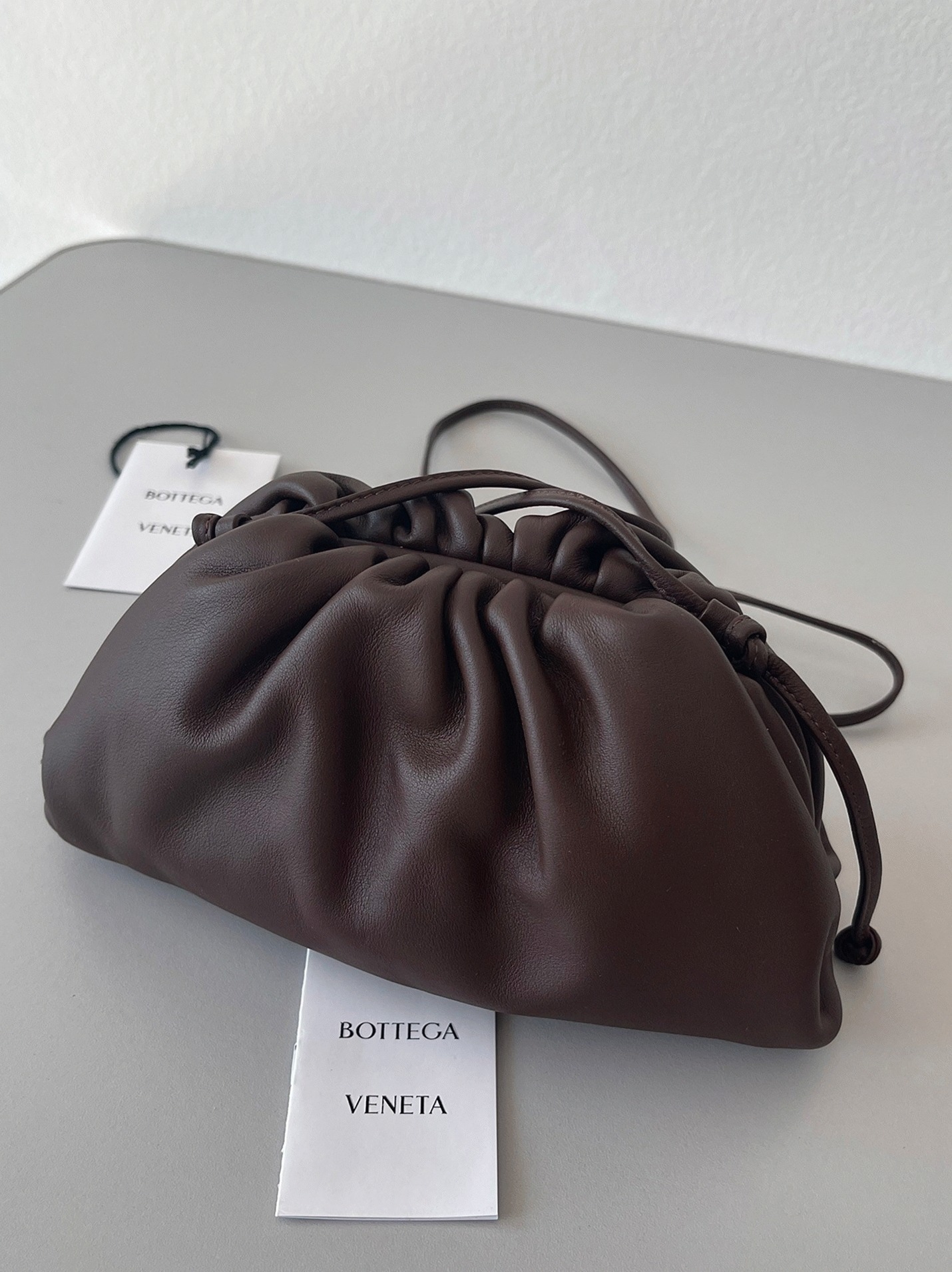 Imitation B0tt*ga Ven*ta Mini Pouch with Strap Grape