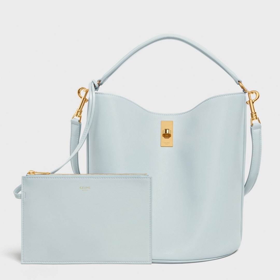 Top Quality Faux Ce1i*e Bucket 16 Bag In Mineral Smooth Calfskin