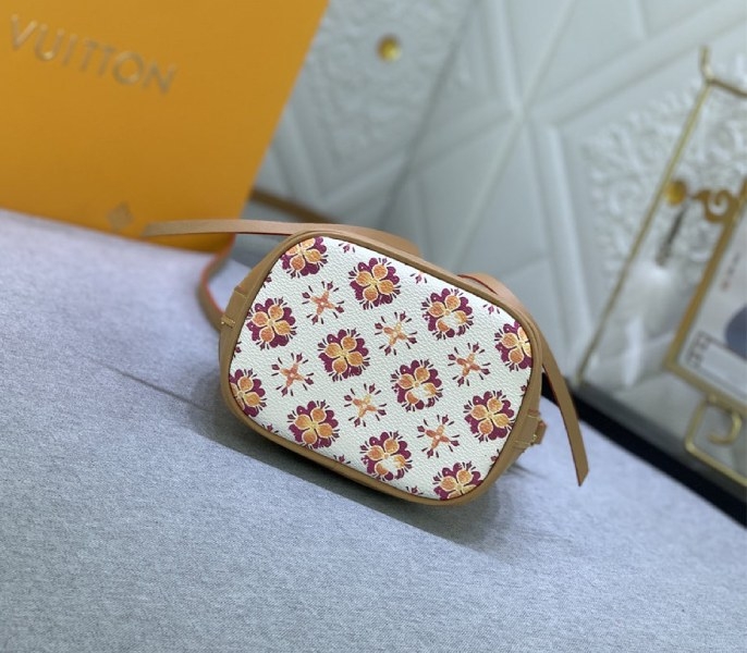 L0vis Vvtt0n LV By The Pool Monogram Tiles Canvas Nano Noe Bag In Coral