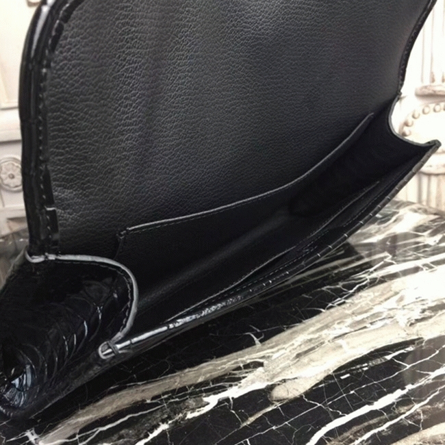 Blue electric crocodile leather replica H**me5 Jige Elan clutch bag