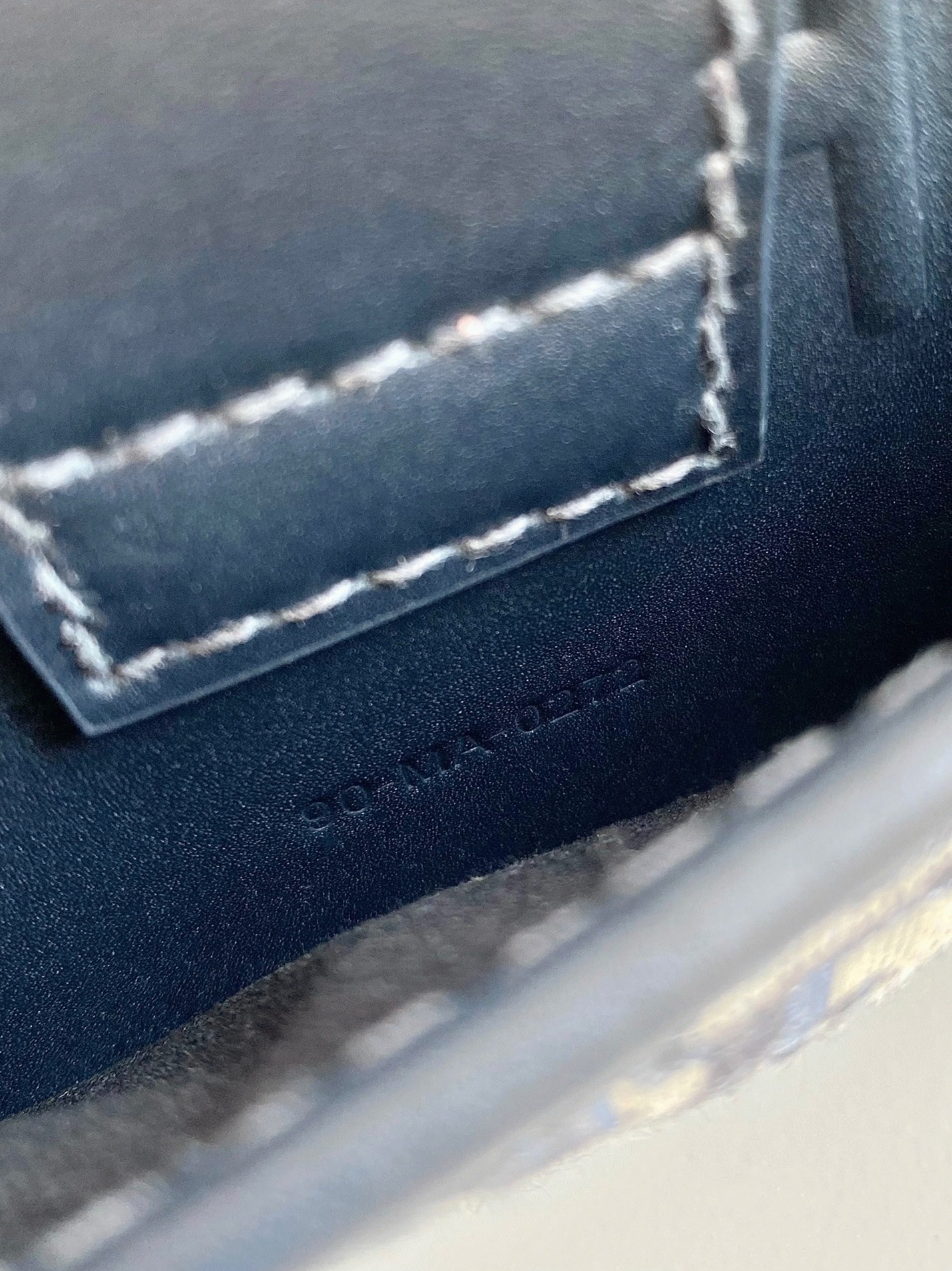 D10r 30 Montaigne East-West Bag with Chain Knockoff in Blue Oblique Jacquard