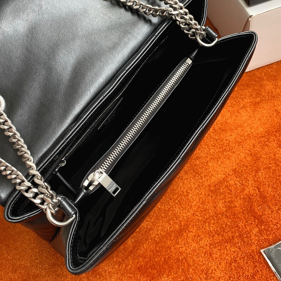 Replica Sa1nt Lau*nt LouLou Medium Chain Bag Noir