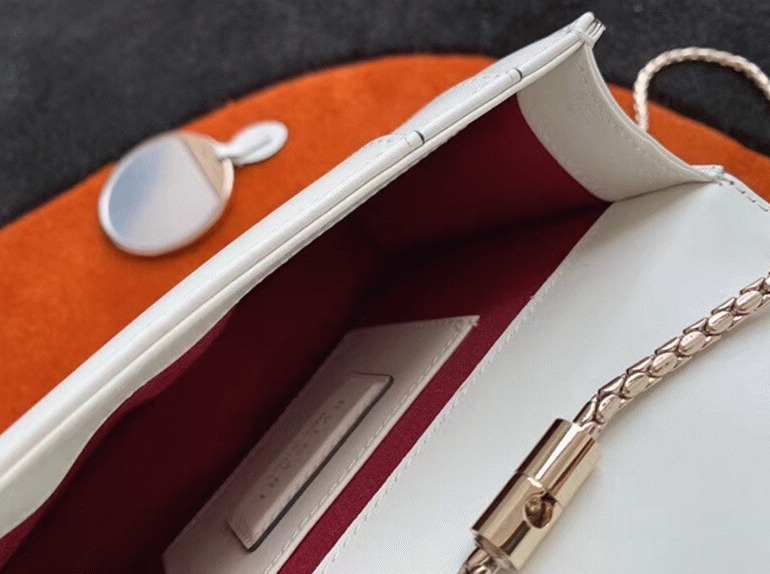 Fake Bv1g*ai Serpenti Forever Small Crossbody Bag White Leather