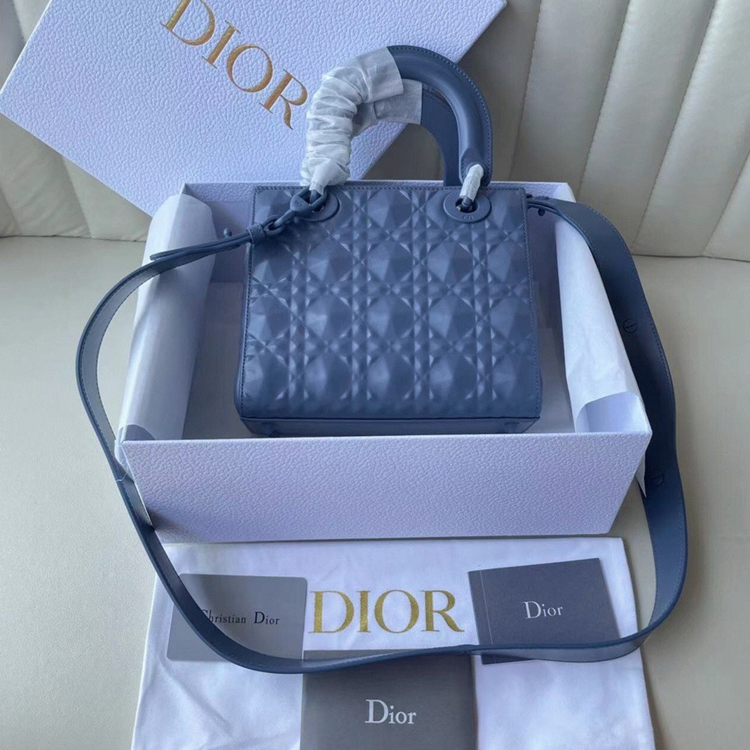 d10r small lady d10r my abcd10r bag replica in De*1m calfskin with d1am0nd motif