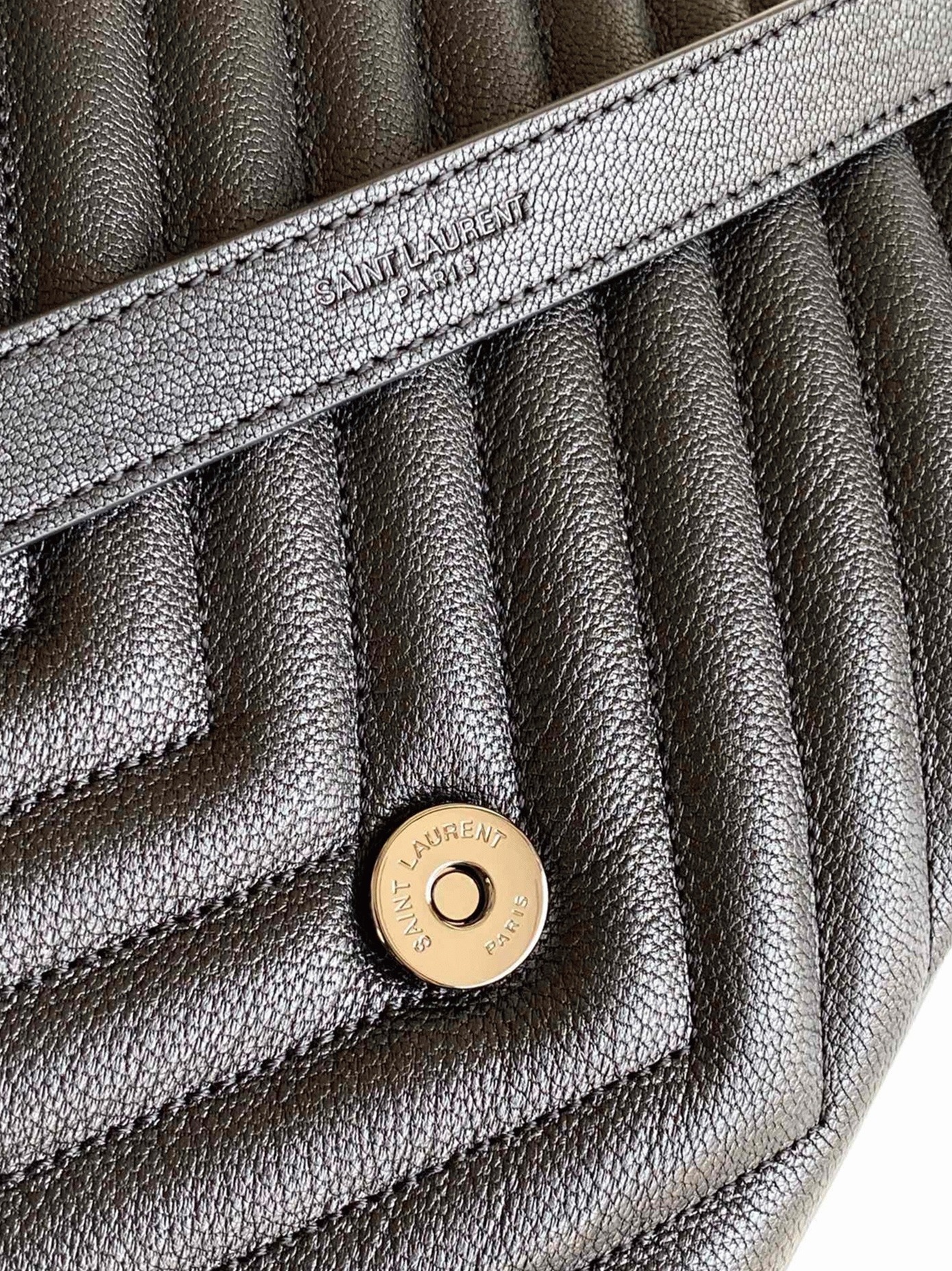 Fake Sa1nt Lau*nt College Large Chain Bag Black