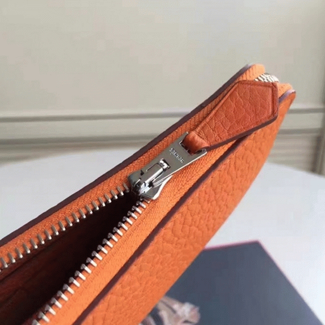 Orange 1:1 Replica H**me5 Wallet Azap Zipped