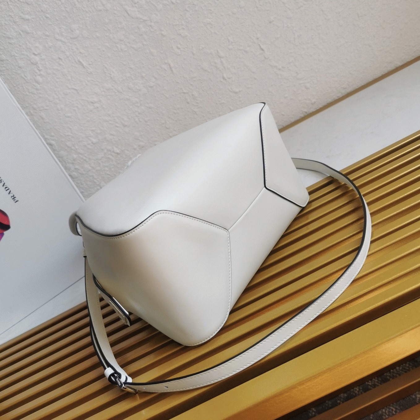 Pra*a S*pernova Small Top Handle Bag Imitation in White