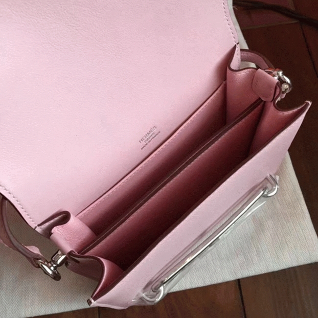 Rose dragee replica H**me5 Mini Sac Roulis handbag