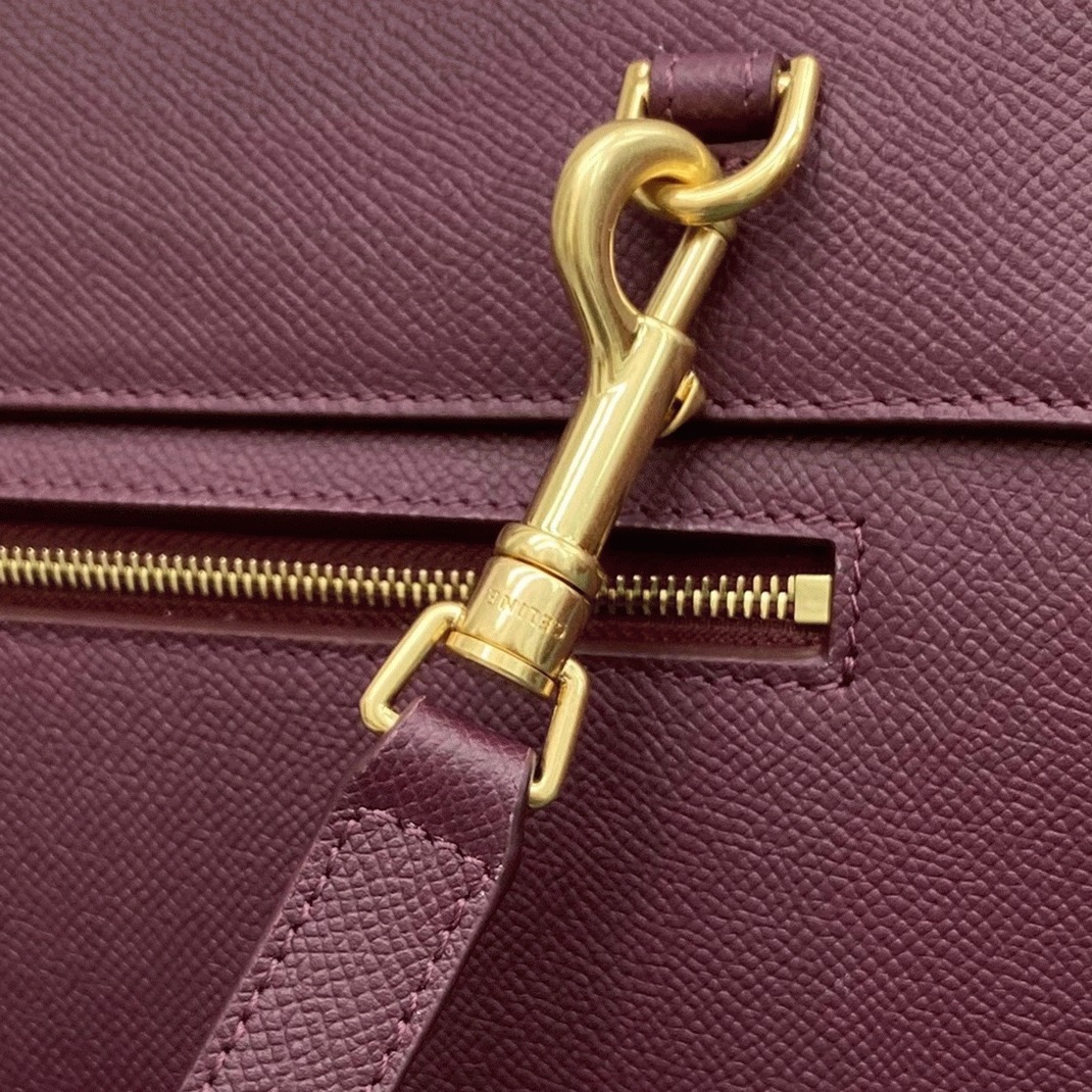 Ce1i*e Micro Belt Bag Knockoff in Bordeaux