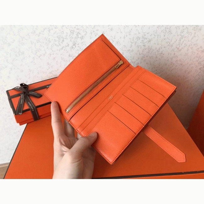 Malachite Orange Knockoff H**me5 Bearn Wallet